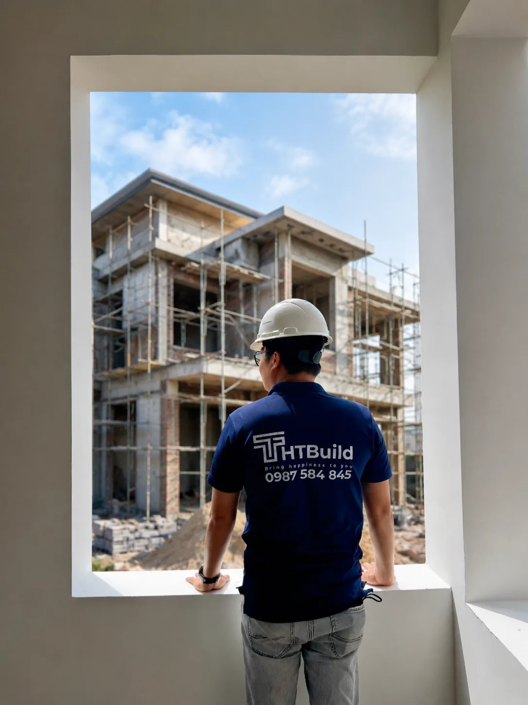Công nhân THT Build tại công trường