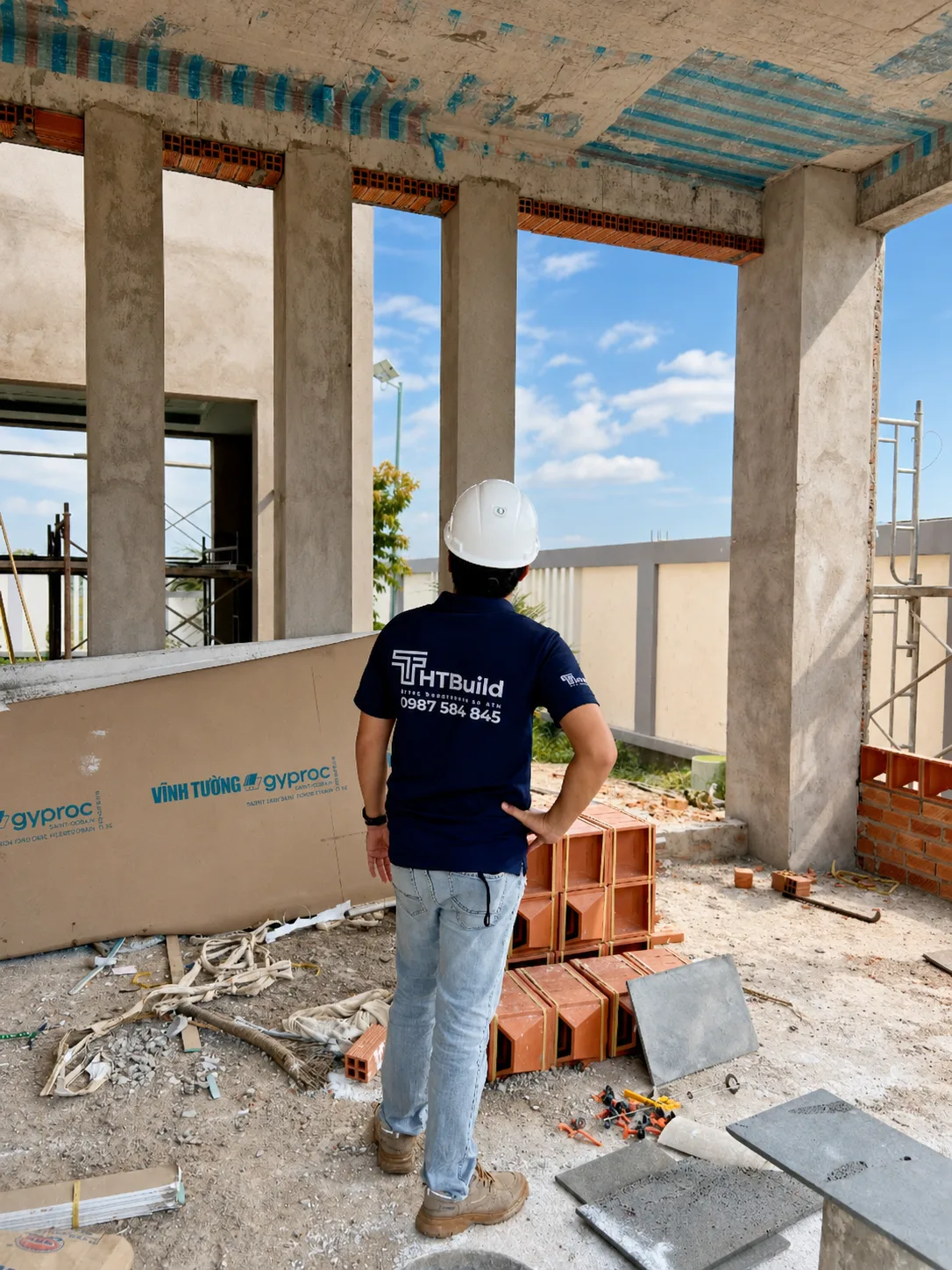 Đội ngũ THT Build tại công trường 1